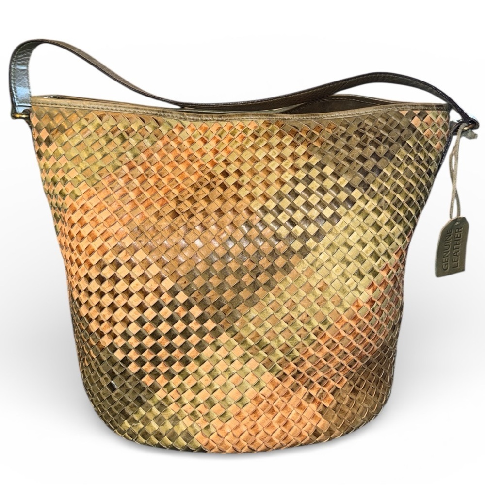 Genuine Soft Leather Artisian Bohemian Woven Shoulder Adjustable Crossbody Bag